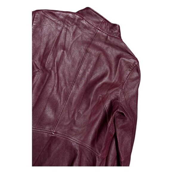 WILSONS LEATHER Designer GENUINE LEATHER Cropped Casual Jacket Womens Medium - Picture 7 of 7
